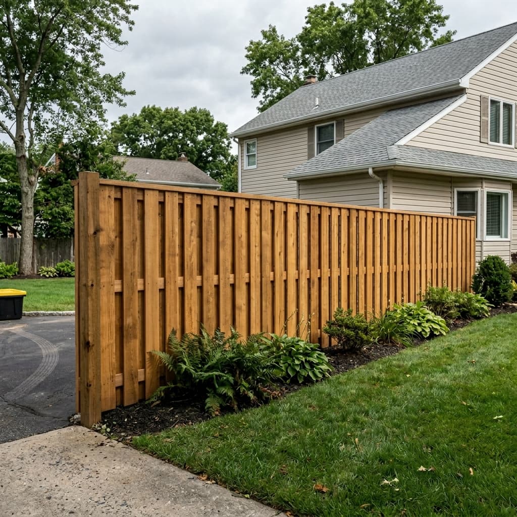 Cedar wood privacy fence